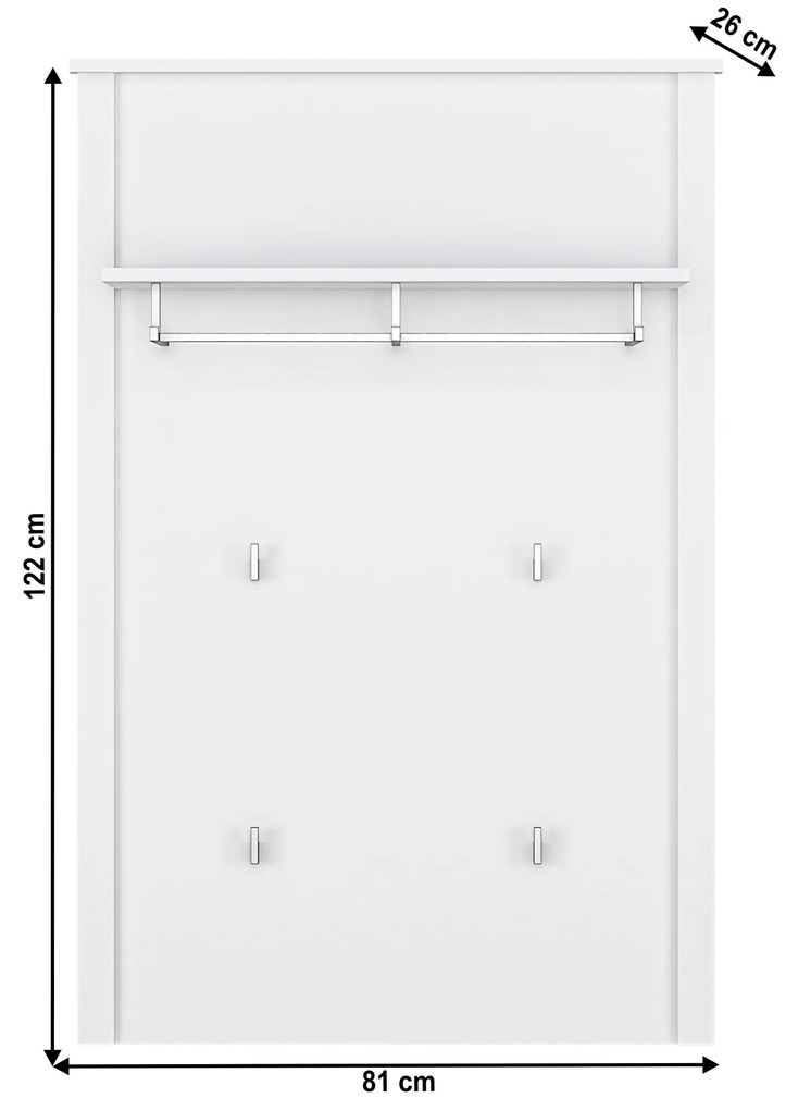 Akasztós panel 80 cm Otis 80 (fehér). 1065256