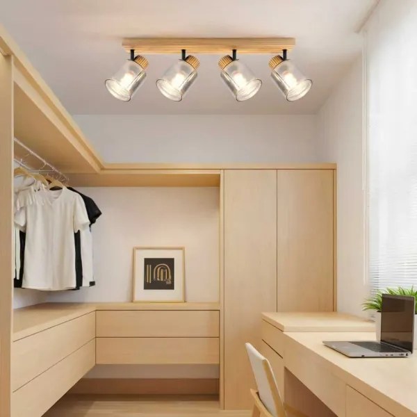 Brilagi - HYGGE spotlámpa 4xE14/15W/230V kaucsukfa/füstszínű