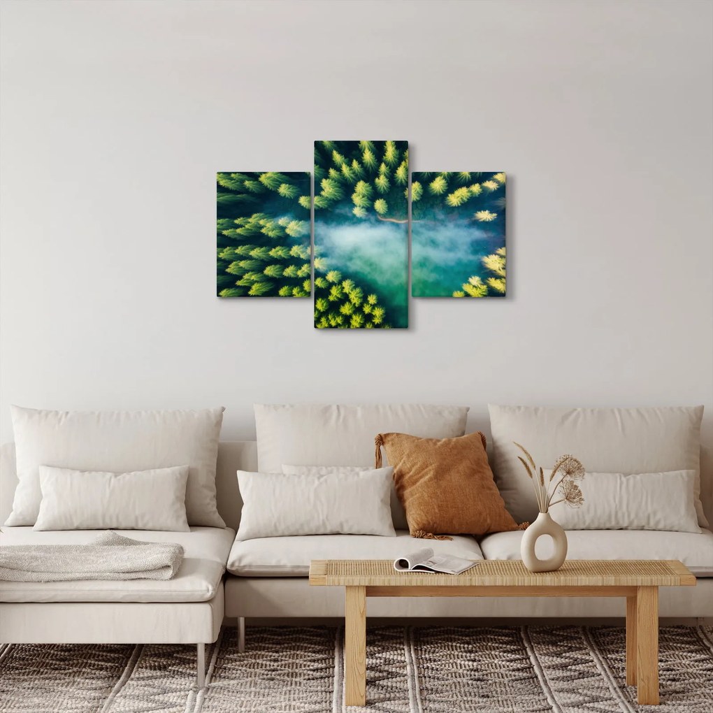 Kép - Egy ködbe burkolt erdő (90x60 cm)