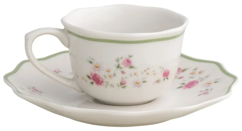 Fehér porcelán eszpresszó csésze szett 2 db-os 90 ml Nonna Rosa – Brandani