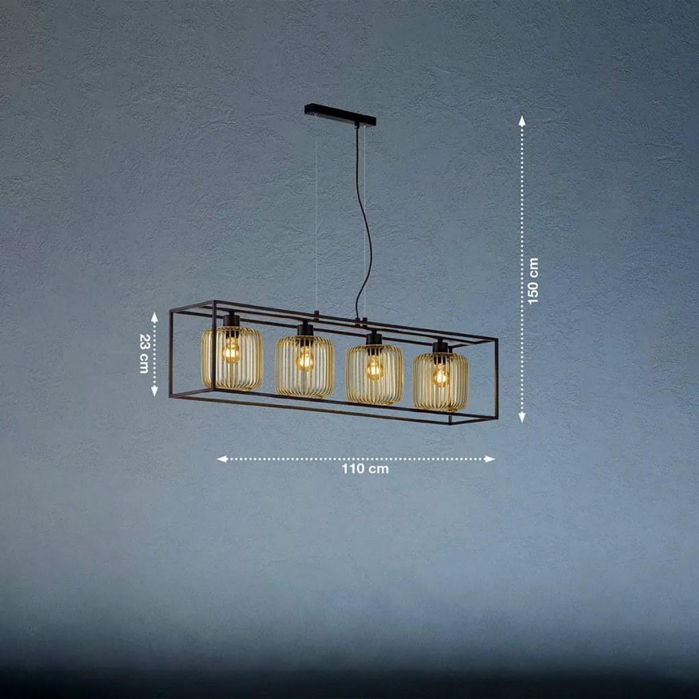 Fischer&Honsel Caydo 60878 Lepel lámpa 4x40W/E27 IP20