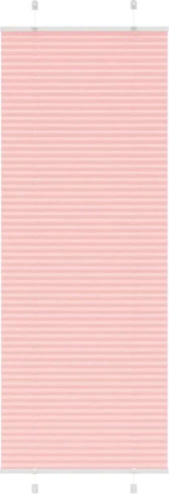 vidaXL pliszírozott redőny rózsaszín 70x200 cm szövetszélesség 69,4 cm