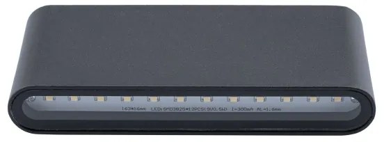 LED Kültéri fali lámpa FLOW LED/6W/230V IP54 fekete