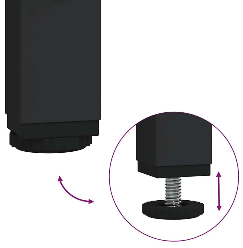 vidaXL 2 részes fekete tölgy szerelt fa fürdőszobai bútorszett