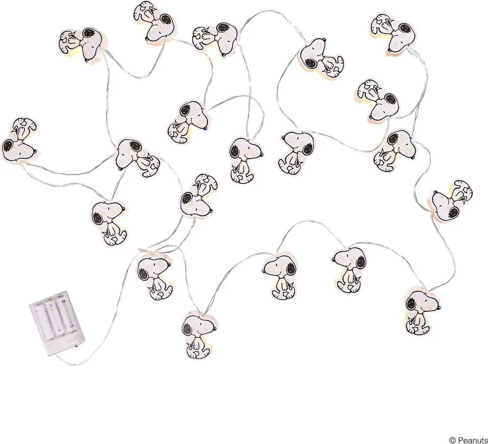 PEANUTS égősor Snoopy USB csatlakozóval, 20 LED égő