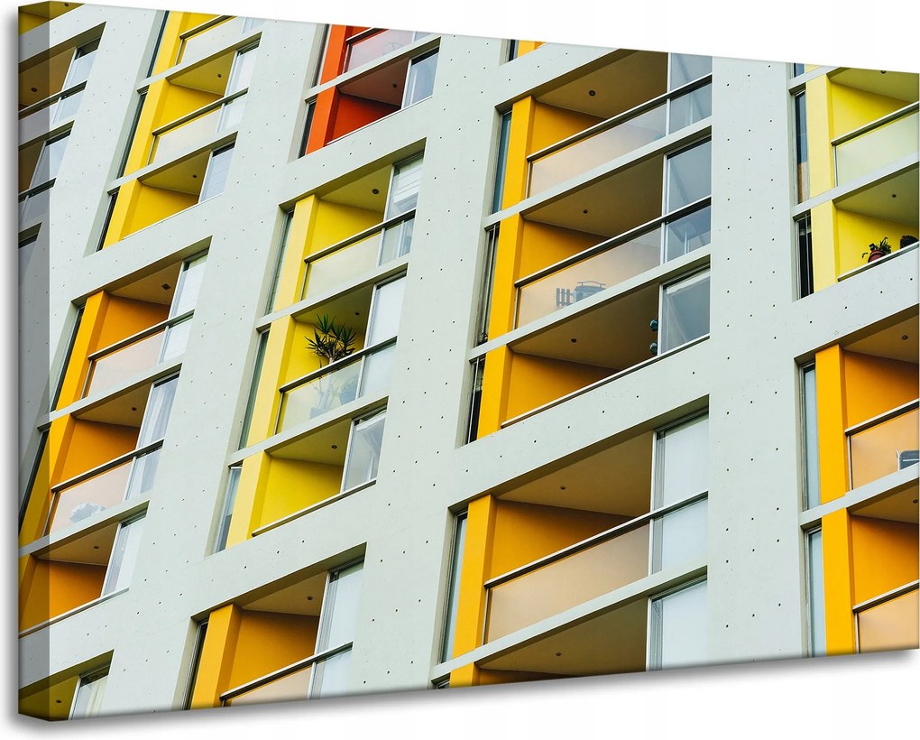 Vászonkép Blokk Lakás Épület Városépítészet 90x60