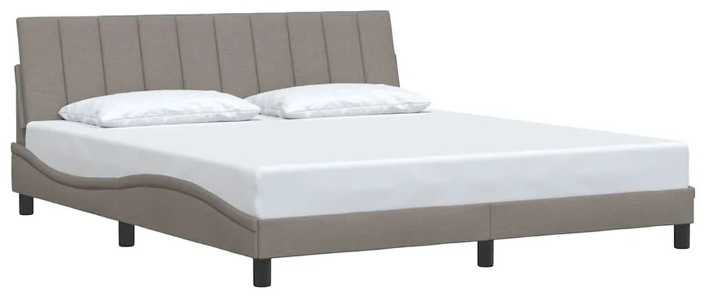 tópszínű szövet ágykeret matrac nélkül Hanko 180 x 200 cm