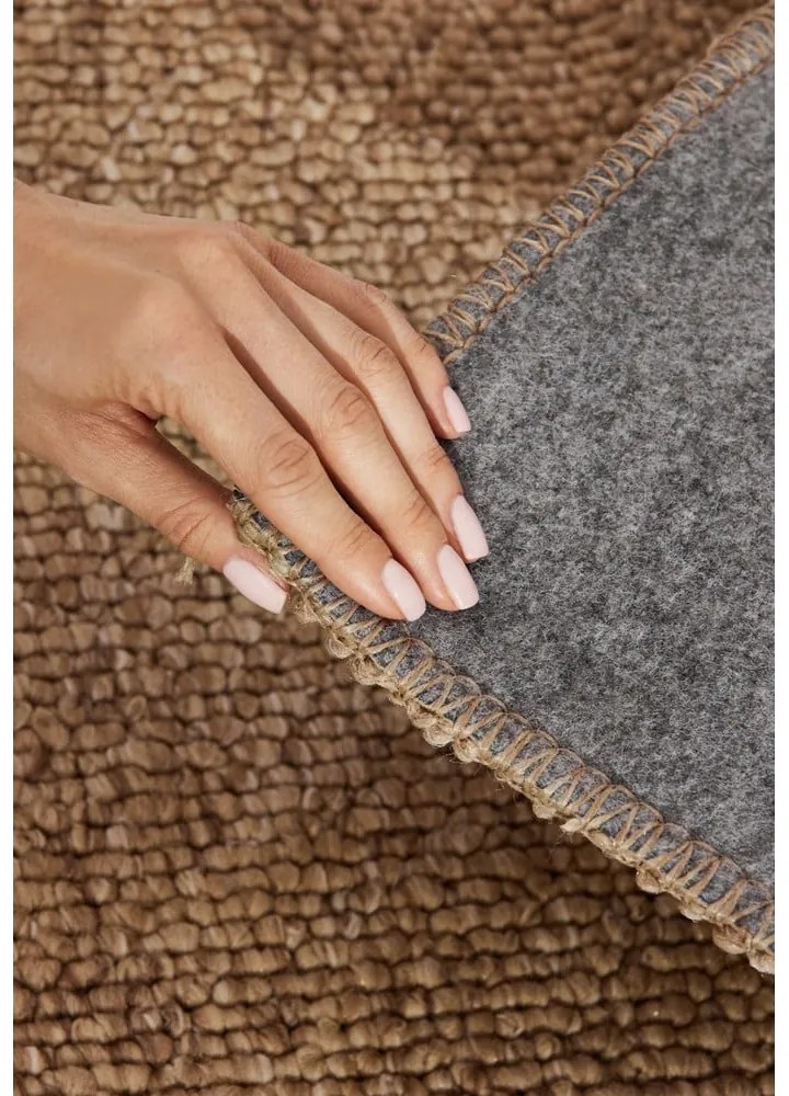 Világosbarna mosható futószőnyeg 80x240 cm Rocco Caramel – Elle Decoration