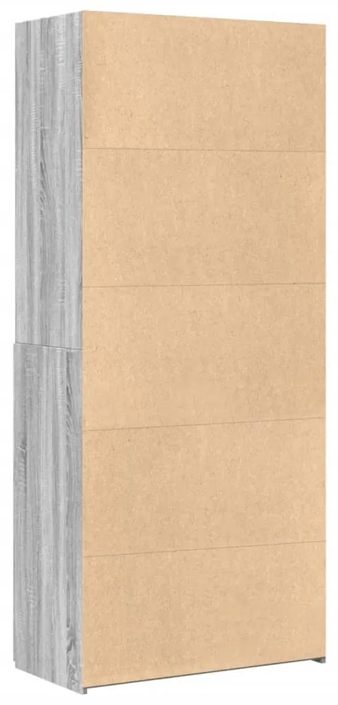 szürke sonoma szerelt fa magasszekrény 80 x 42,5 x 185 cm