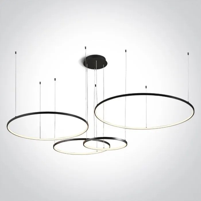 ONE LIGHT 63150C-B-W DECORATIVE Modern Led Függesztett Lámpa Fekete LED IP20
