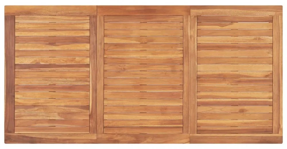 tömör tíkfa kerti étkezőasztal 160 x 80 x 77 cm