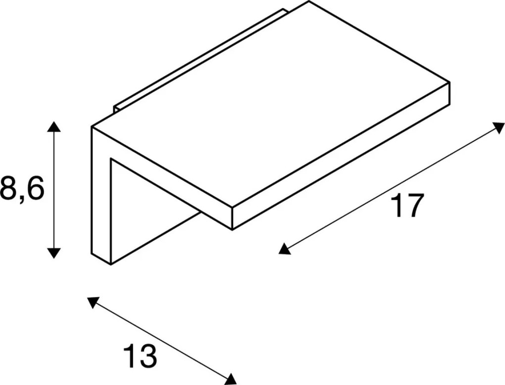 SLV 231355 ANGOLUX Modern Kültéri Fali Lámpa Antracit LED IP44