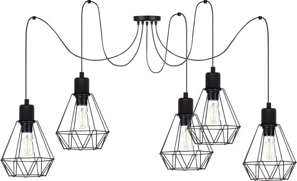 Függő Mennyezeti Lámpa Gyémánt Loft Spider Fém