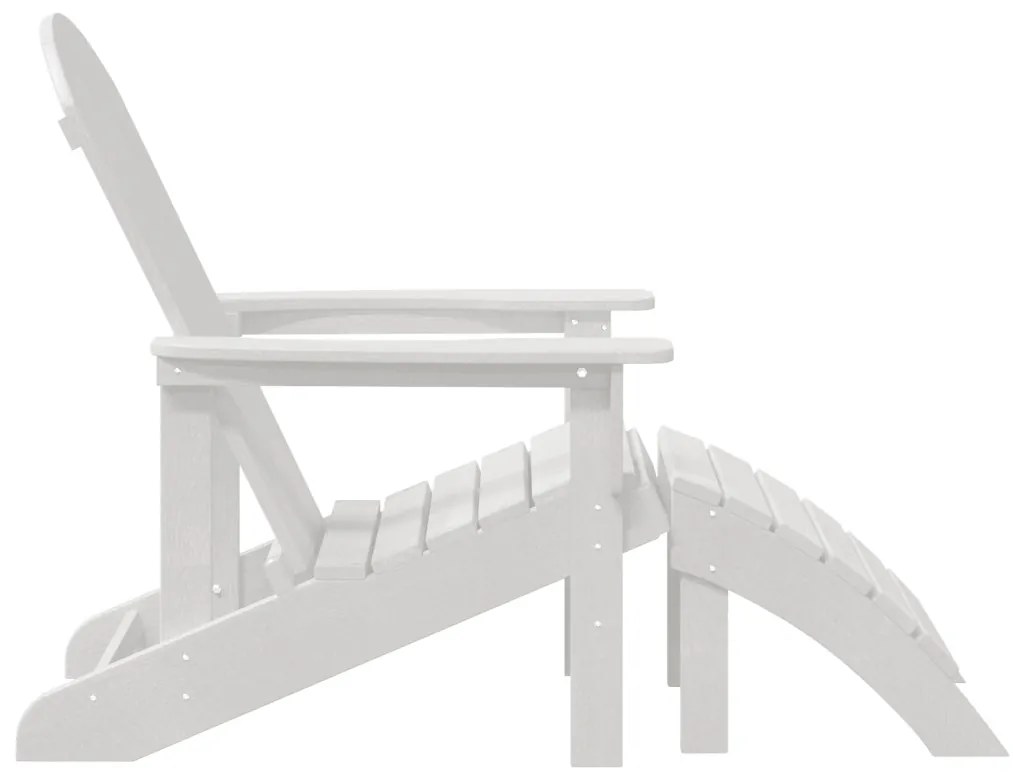 Adirondack szék lábtartóval Fehér HDPE