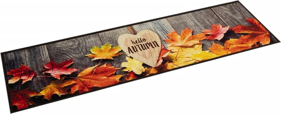 vidaXL mosható őszi mintás bársony konyhaszőnyeg 60 x 300 cm