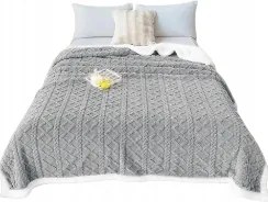 Takaró copf/bárány szürke 160x200 cm