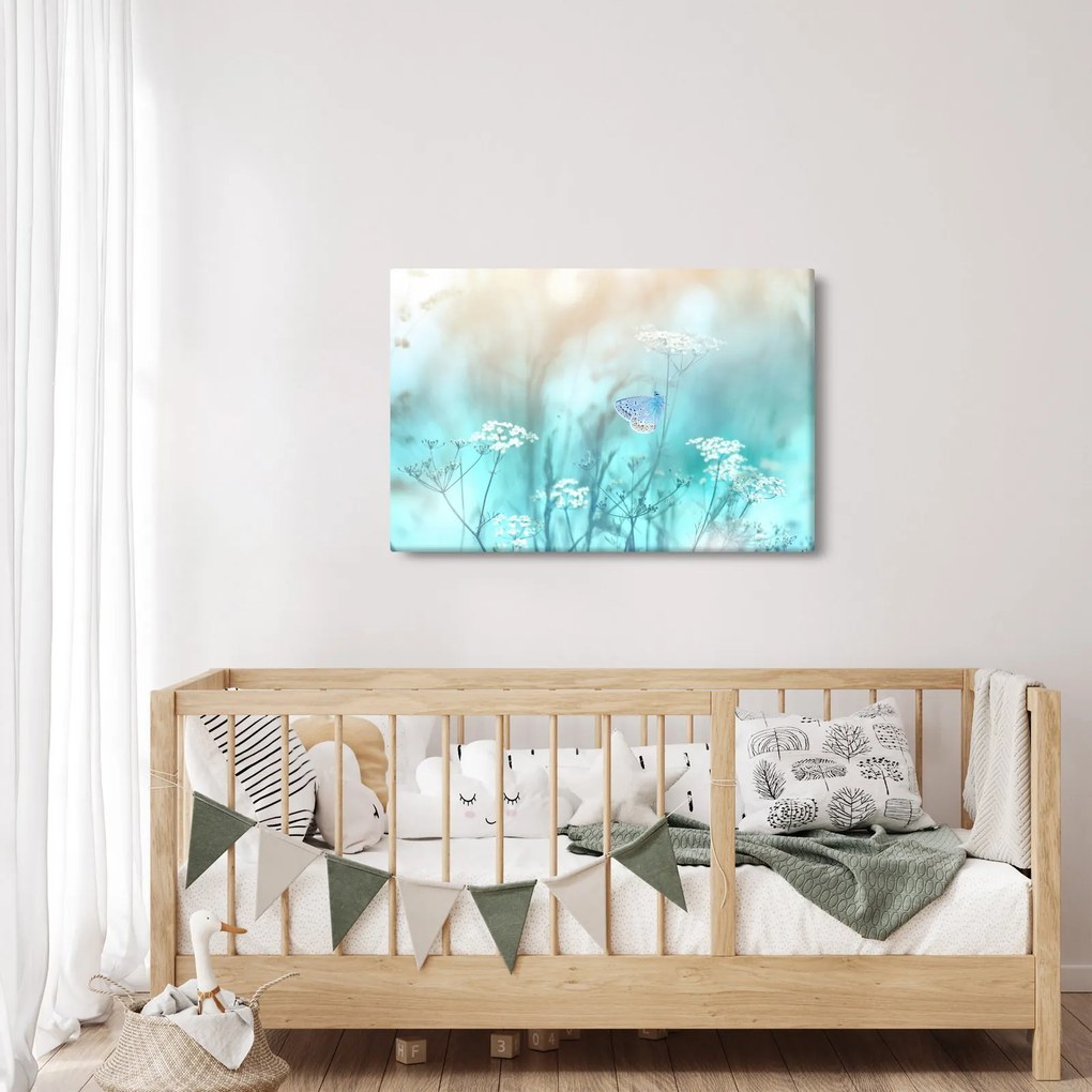 Kép - Pillangó kékben (90x60 cm)