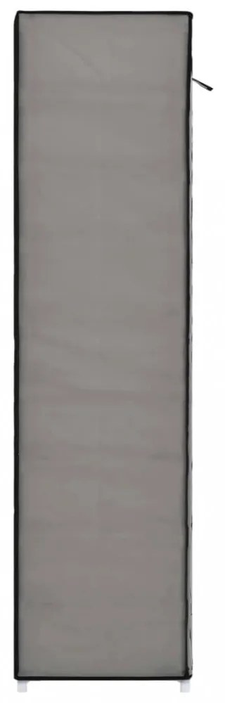 szürke szövet cipőszekrény borítóval 115 x 28 x 110 cm