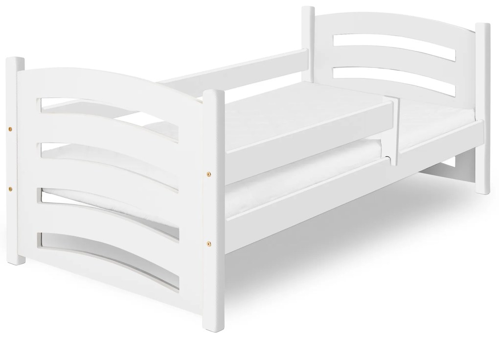 Gyerekágy MELA 80 x 160 cm, fehér Ágyrács: Lamellás ágyrács, Matrac: EASYSOFT 8 cm matrac