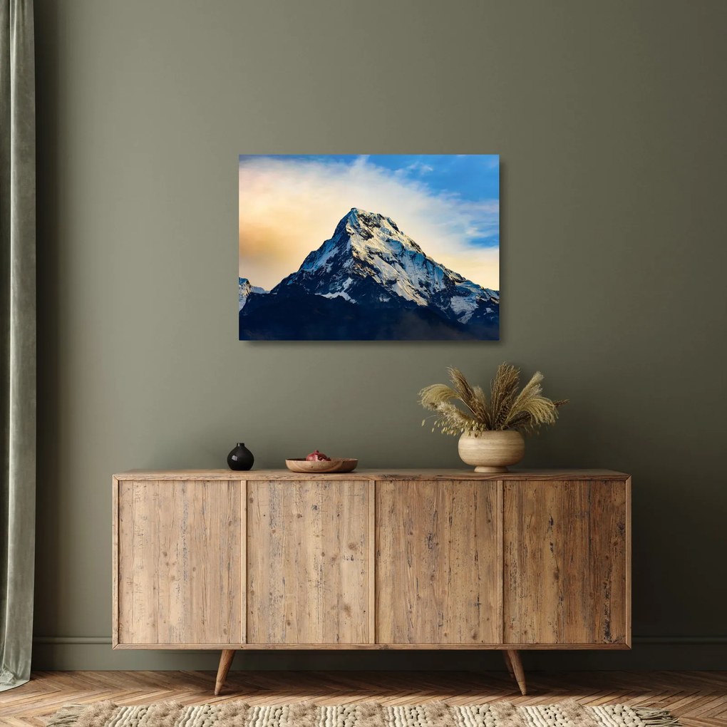 Havas hegyek képe, Nepál (üvegen) (70x50 cm)