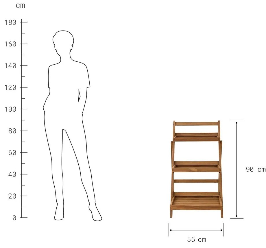 NEW GARDENING lépcsős virágtartó