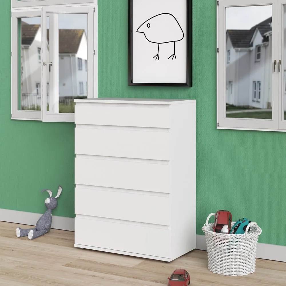 Fehér magas komód 77x107 cm Nova – Tvilum