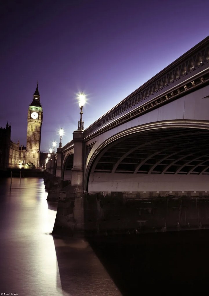 Poszter 21x29,7cm Westminster híd éjszaka, Assaf Frank