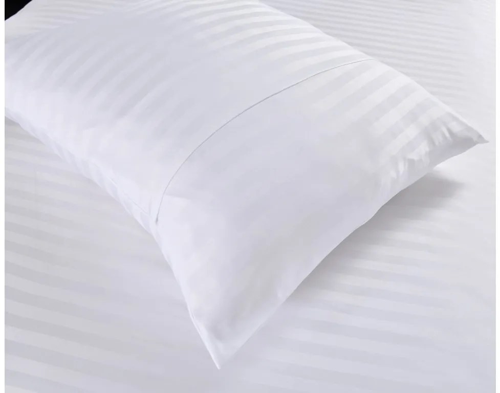 JASMINE mikroszálas szállodai ágyneműhuzat, fehér – 2 cm-es csíkos Ágyneműhuzat mérete: 70 x 90 cm | 140 x 200 cm