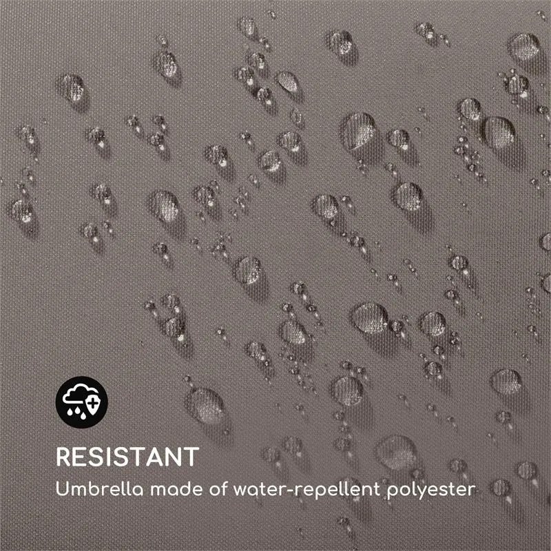 Blumfeldt Flex-Shade L, napernyő, 130 x 180 cm, poliészter, UV 50, sötétszürke