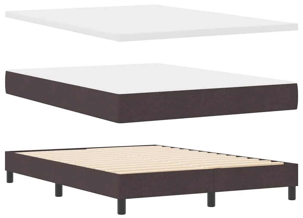 Boxspring ágy matraccal matracmal Sötét Barna 160 x 200 cm