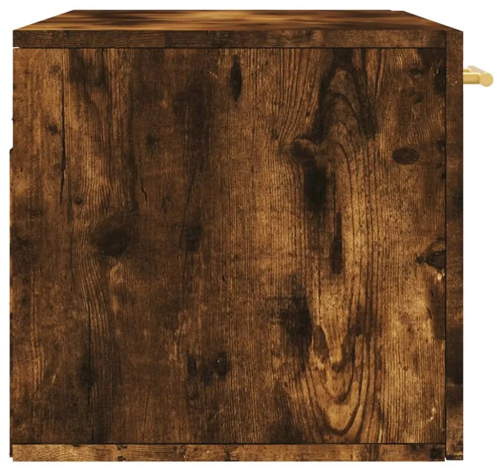 vidaXL füstös tölgy színű szerelt fa faliszekrény 80 x 36,5 x 35 cm