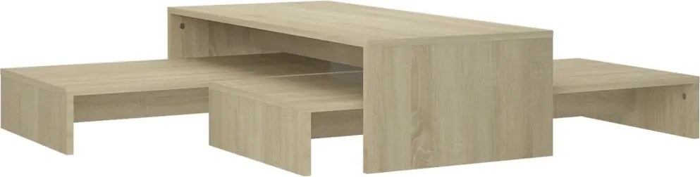 vidaXL szerelt fa rakásolható dohányzóasztalszett 100x100x26,5 cm