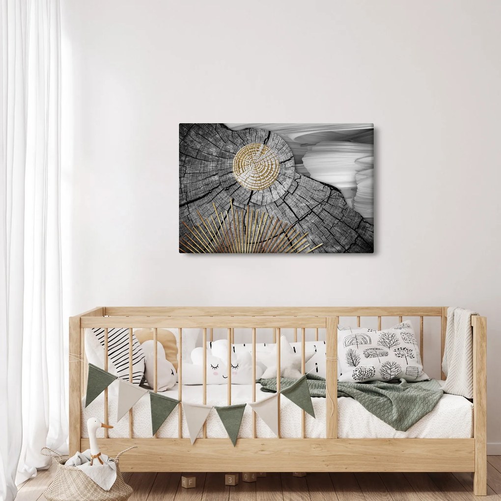 Kép - A fa törzse kollázsban (90x60 cm)