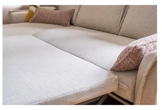 Krémszínű kinyitható kanapé 225 cm Charming Charlie – Miuform