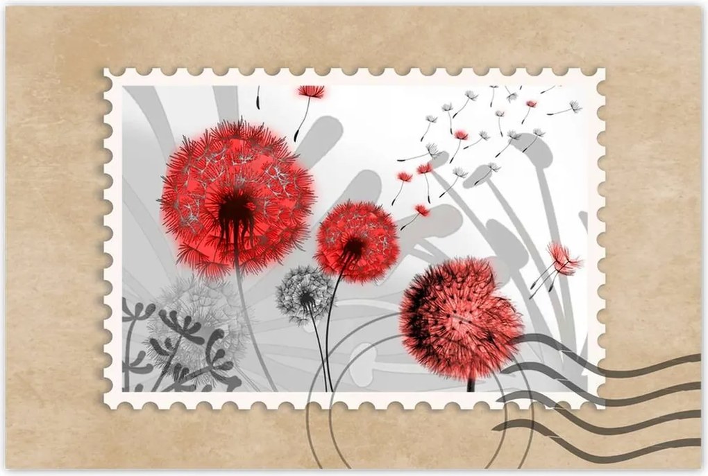 Poszterek 120x80 Piros pitypangok