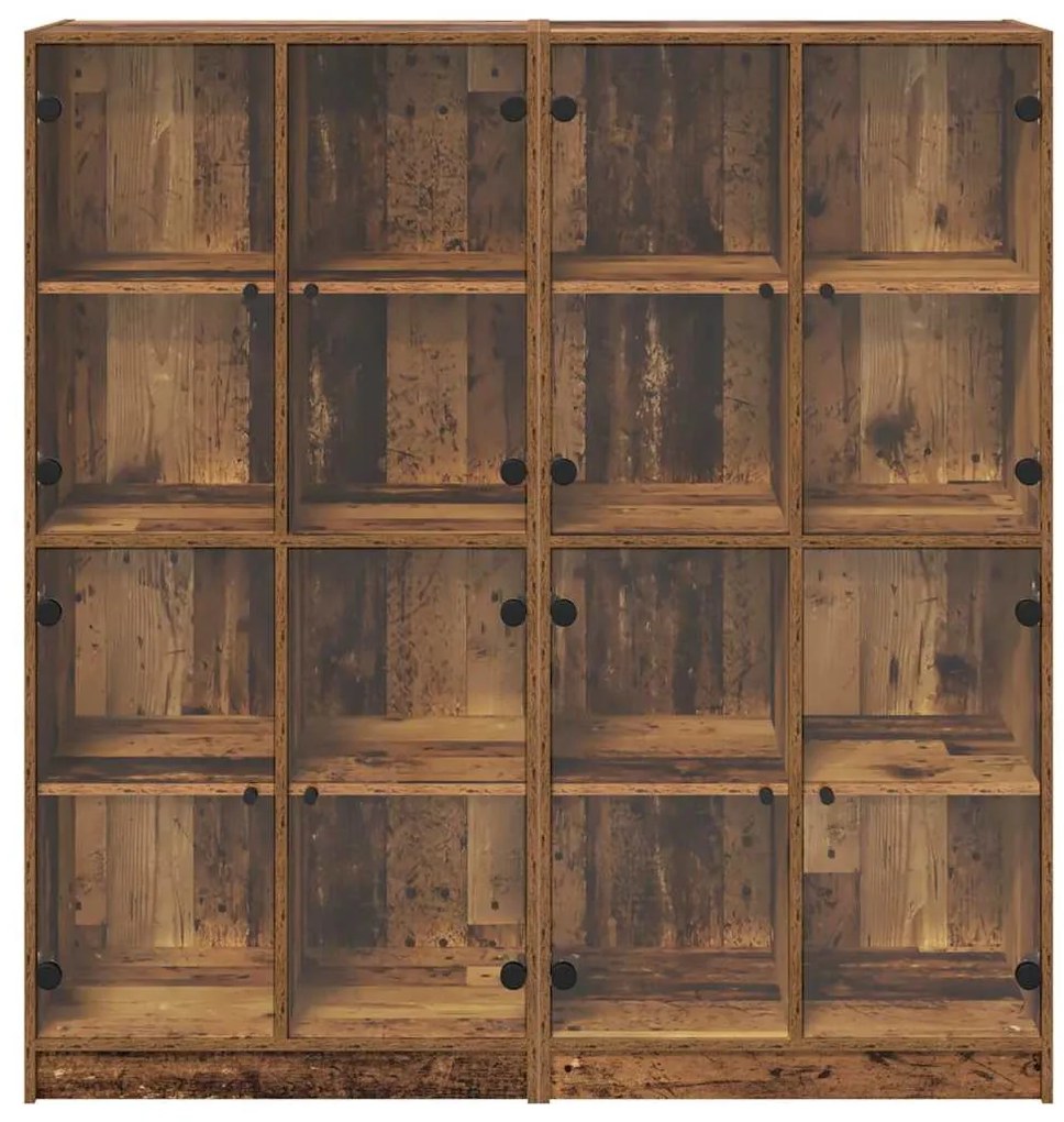 Magasfiú 2 pcs Öreg fa 136 x 37 x 142 cm Faanyag