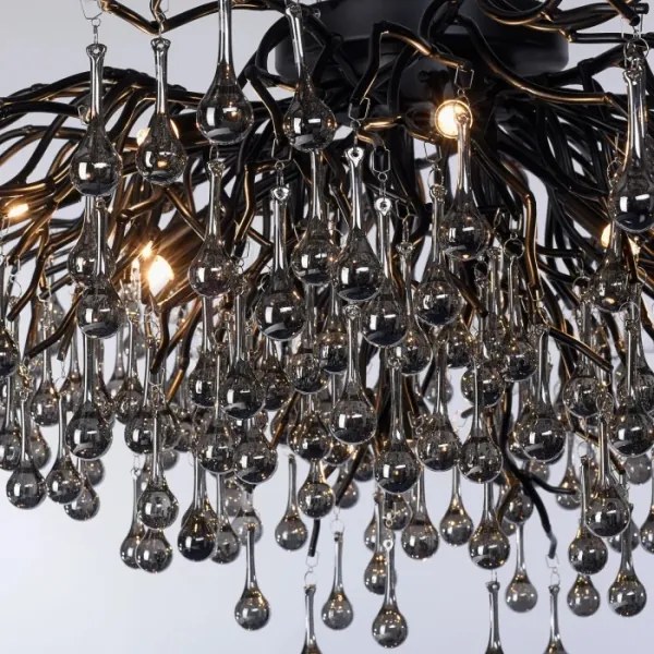 Paul Neuhaus 8092-18 - Felületre szerelt csillár ICICLE 14xG9/40W/230V átm. 100 cm fekete