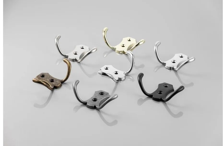 Fogas fém, K24-B0, fekete matt