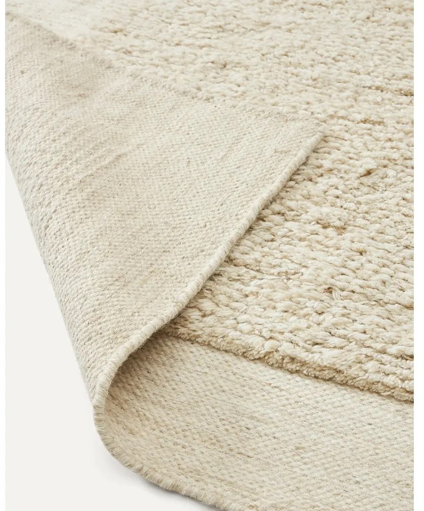 Fehér gyapjú szőnyeg 200x300 cm Marely – Kave Home