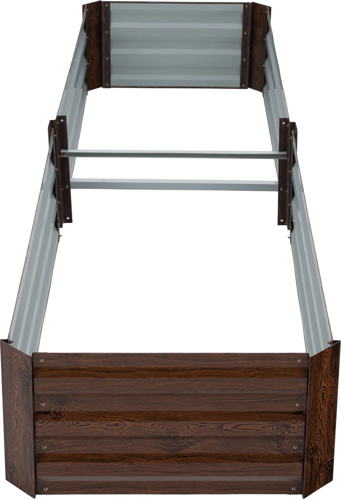 Magasított virágágy, barna, acél, NONKY TYP 6