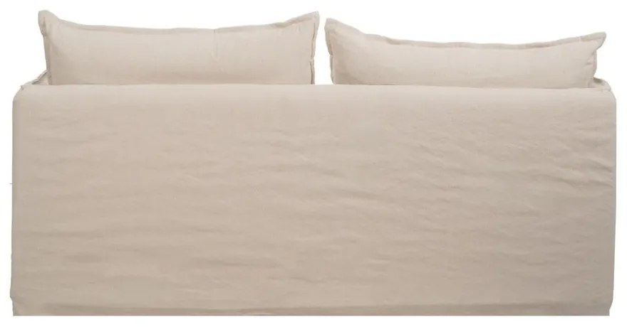 Krémszínű len kanapé 180 cm – Ixia