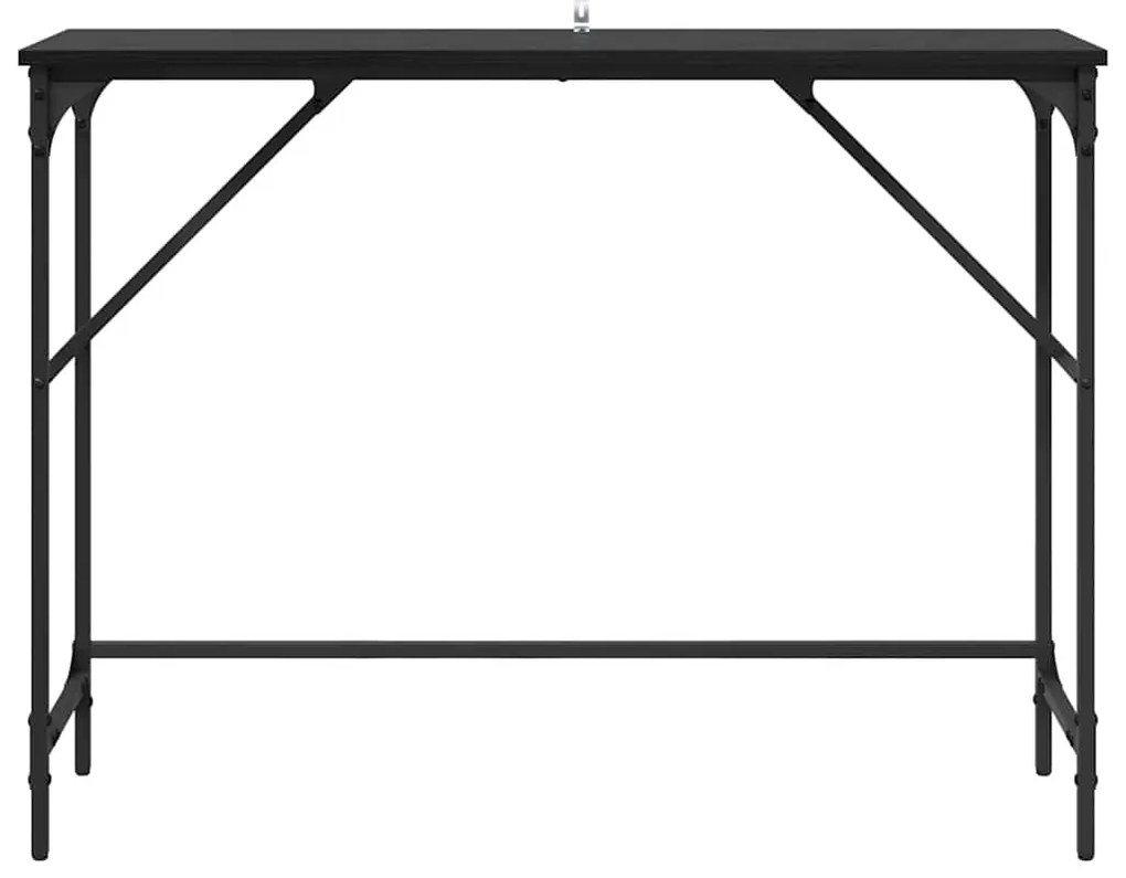 Konzolasztal Fekete tölgy 100 x 32 x 75 cm Faanyag