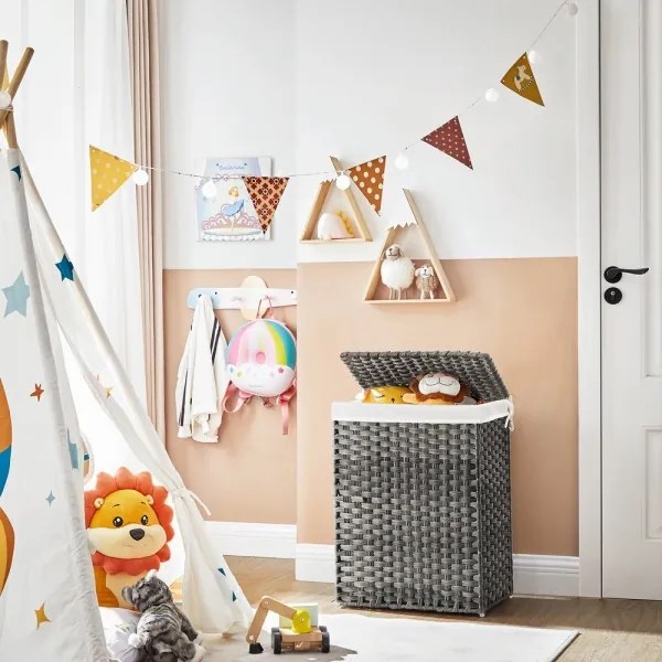 BLAINE szürke ruhaszennyes kosár