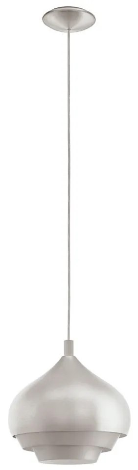 Eglo Eglo 97243 - Csillár zsinóron CAMBORNE 1xE27/60W/230V ezüst Ipari izzó 290 mm EG97243