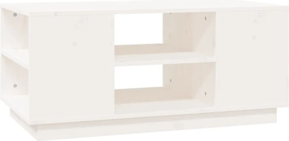 vidaXL fehér tömör fenyőfa dohányzóasztal 90 x 49 x 40,5 cm
