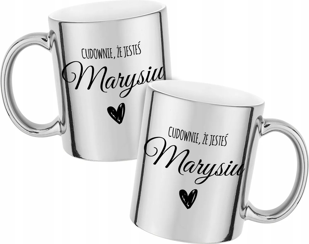 Nyomott mintás bögre Csodálatos, Hogy Te Vagy A Név Ezüst Metál Kreátor