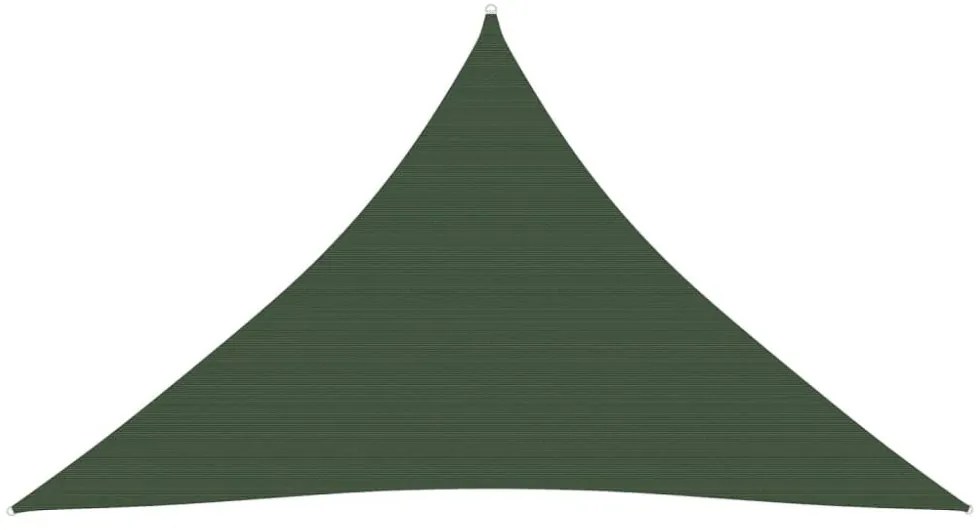 sötétzöld HDPE napvitorla 160 g/m² 2,5 x 2,5 x 3,5 m