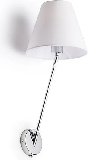 RENDL SILENCE fali lámpa fehér króm 230V LED E27 15W