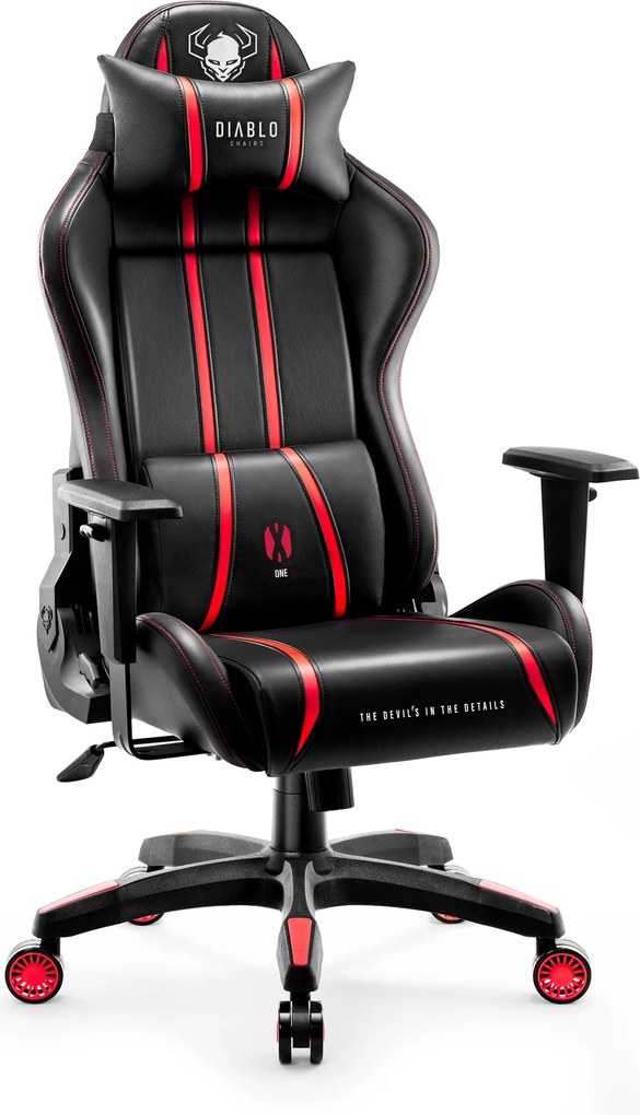 Gamer szék műbőr Normal Size, fekete-piros: Diablo X-One 2.0