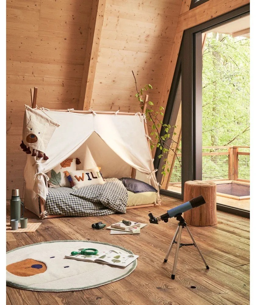 Natúr színű bükkfa házikó alakú gyerekágy ágyráccsal 90x190 cm Maralis – Kave Home